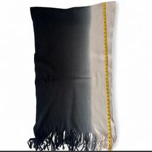 Cozy Long Black Grey Knit Scarf